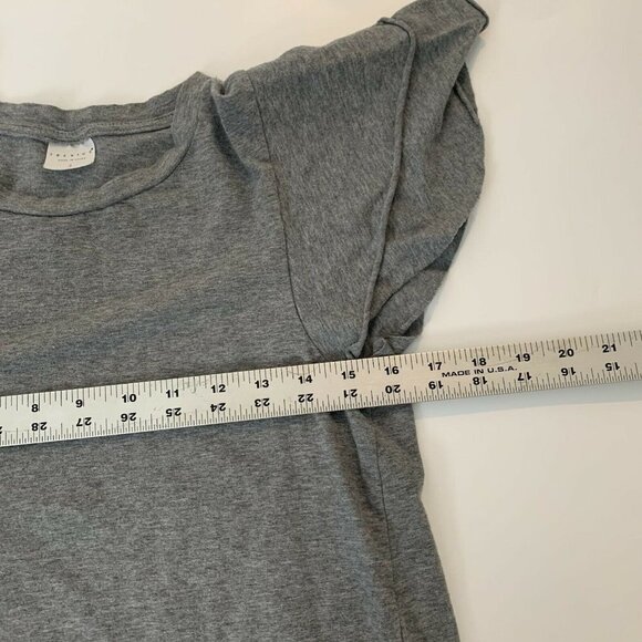 Women's Tresics Gray Short Ruffle Flutter Crop Top - Picture 5 of 6
